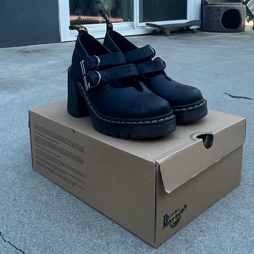 Dr.Martens Black Eviee high heel-OBO